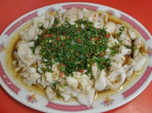Steamed Fish Fillet with Spring Onion